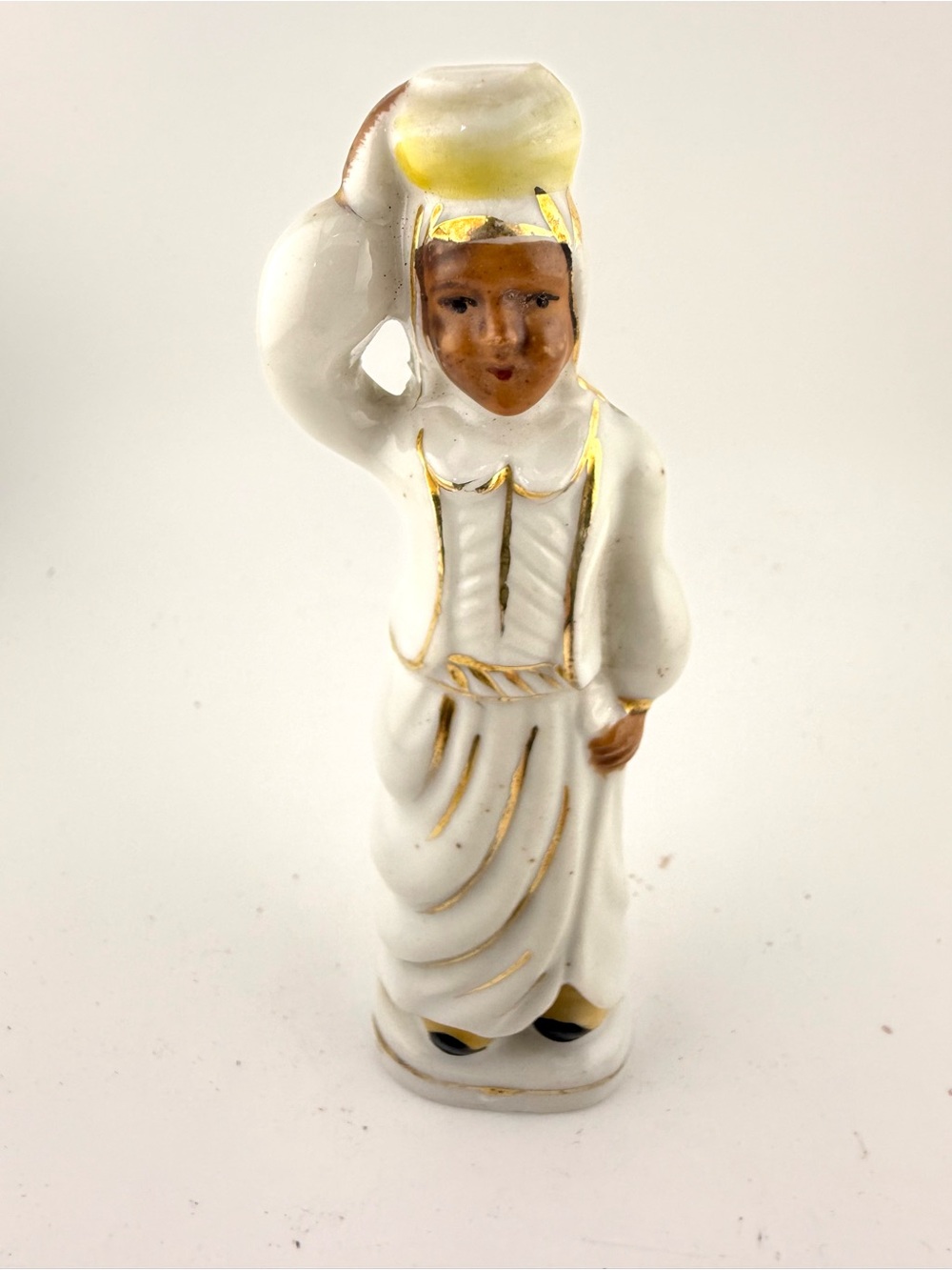 Vintage Made In Occupied Japan Porcelain Figurine 4.75" Gold Trim Middle Eastern